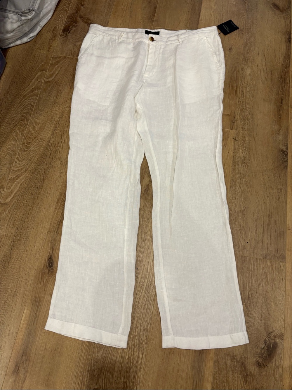 Mens White Linen Pants 34x32